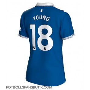 Everton Ashley Young #18 Replika Hemmatröja Damer 2023-24 Kortärmad